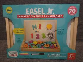 Chuckle And Roar 079346623341 Easel Jr. Magnetic Dry Erase Chalkboard On The Go