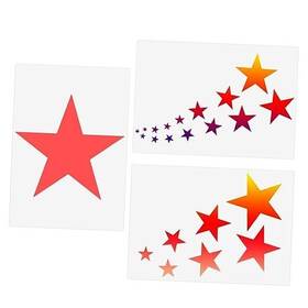 72701 Ciemoda Twinkle Star Stencil Reusable Stars American Flag 5 Point