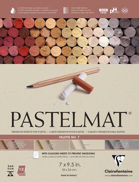 Clairefontaine 663619096375 Pastelmat Glued Pad - Palette No. 7 X 9 1/2 Inches 18