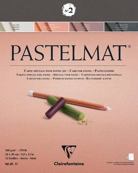 Exa-96007 Clairefontaine 96007c Pastelmat Glued 24x30cm 24 X 30 Cm Assorted Colours