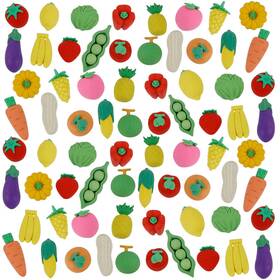 B094vz2fpr Cllayees 72 Pcs Assorted Fruit Pencil Erasers Toy Set Mini Vegetable Puzzle