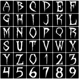 B0b8ympts6 Clothmile 36pcs Reusable Halloween Letter Number Stencils Diy Alphabet Craft Painting