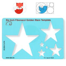 B09dtv313m Clpa Fibonacci Star Stencil Template Drawing Drafting Golden Ratio