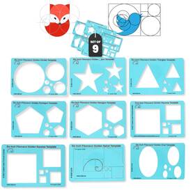 B0dhc71r2q Clpa Fibonacci Drawing Templates - Full Set For Artists And Designers