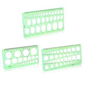 Cncicx01 Cncicxk 3pcs Circle Template Plastic Stencils Geometric F