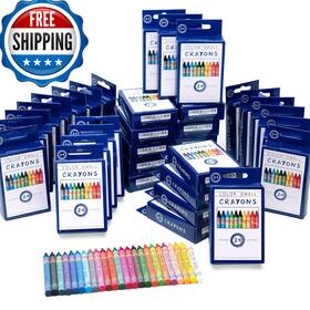 B06xdjj6d1 Color Swell Bulk Crayon Packs - 36 Boxes Of 24 Vibrant Colored Durable