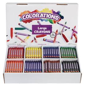 B01hzmnvp6 Colorations Large Crayons - 8 Colors 400 Pcs Clbigs Easy Grip Non-toxic