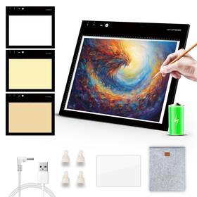 Ushs001 Colorweaveart A3 Tracing Light Box Up Pad With Carry Bag Wireless Board