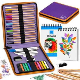 Colour Block 856299008087 Drawing Travel Art Set - 60 Sheets 6 X 8 Inches Pad 16 W