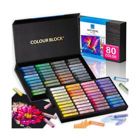 Cb05e2-80 Colour Block Soft Pastels For Artists - 80 Colors Square Chalk A