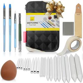 Cb10k4-30 Colour Block 30pcs Sketching Tool Set With Soft Pastels Drawing Art Blenders