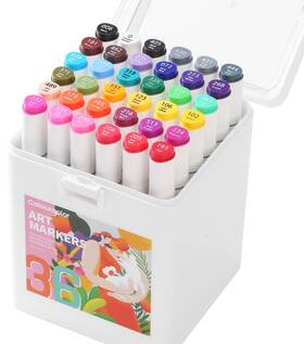 B0c6jj54xs Colourcolor Art Dual Tip Alcohol Markers Set - Fine And Chisel Fast Dry Ink