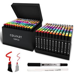 B0c7vgcwk2 Colpart 120 Colors Alcohol Markers Set Dual Tip Art For Kids Marker Pens