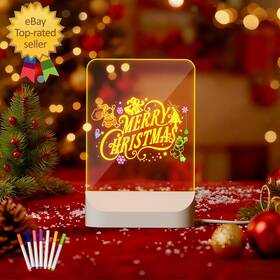 Hb000 Conatu Led Drawing Board For Kids Acrylic Dry Erase With Light Stand Marker
