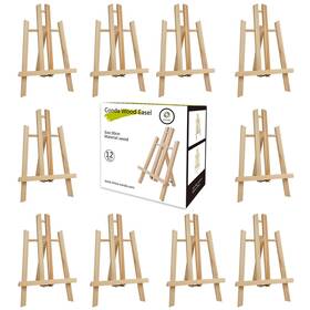 B06wvgqv7x Conda 12-pack 11.8 Inch Wooden Tabletop Easel For Painting And Display - Portable A-frame