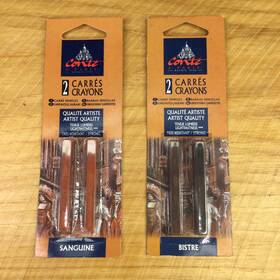 02350-02354 Cont Conte A Paris Sketching Crayons 2 Packs - Sanguine 02350 And Bistre 02354