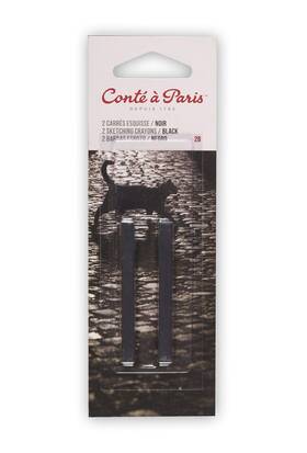 2359 Conté à Paris 2b 2 Count Sketching Crayons Black 2.5x.25 Inch