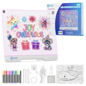 Contixo 017222949420 Wb1 16 Inch Led Drawing Board For Kids Rechargeable