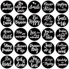 Coocamo Ws-2022-1 25 Pieces Inspirational Word Stencil Reusable Motivational Stencils For Pa Inch