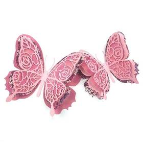 Coolifwang Coolifwang-dm7430 4pcs 3d Flower Butterfly Metal Cutting Die Cuts Diy Crafts Template