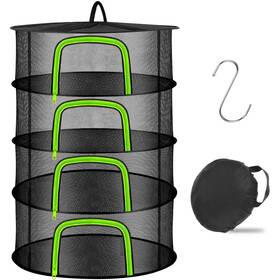 Coopache Krä Utertrockner-netz 4 Layer Herb Drying Rack Hanging Mesh Plant Dry Net Basket For Herbs