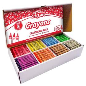 B08tkbk1b3 Cra-z-art Crayon Bulk Class Pack 800ct 8 Assorted Colors