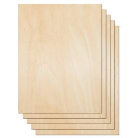 Craftiff 717504972527 Plywood Sheet Board A Grade 16 Inch X 12 1/8 3mm Thick Pack Of 5 Unf