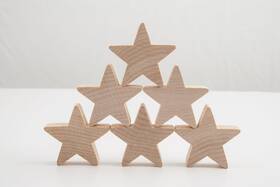 Jc461825 Craftparts Direct Wood Star Cutouts 1 Inch By 3/16 Thick 25 Pack Wooden Stars For Crafts