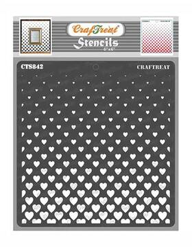 Cts842 Craftreat Reusable Geometric Heart Pattern Stencils For Painting On Wood Wal