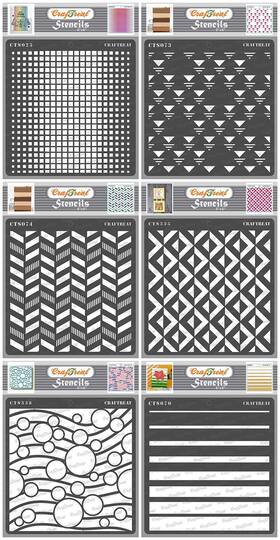 Ctsbl010 Craftreat Reusable Geometric Stencils For Painting On Wood Wall Tile Canva