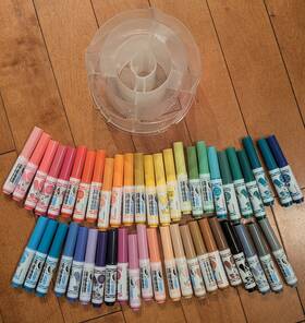 Crayola 071662087500 Telescoping Pip-squeaks Marker Tower 47 Washable Markers Art Coloring