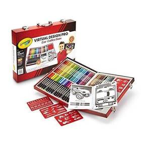 Crayola 071662219185 Virtual Design Pro Car Collection Set 04-1918 Travel Kit Kids