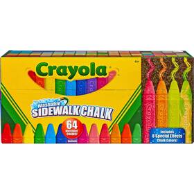 512064 Crayola 071662220648 Ultimate Sidewalk Chalk 4-inch 60 Assorted Colors 64/set