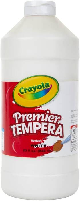 54-1232-053 Crayola Premier Tempera Paint 32-oz. Size White 1 Unit Quart