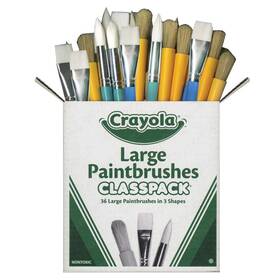 B01m9eqetr Crayola Paintbrush Variety Classpack 36ct - Flat And Round School Art Supplies