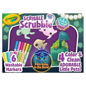 B0c542y8gz Crayola Scribble Scrubbie Glow Lagoon Pets Sea Animal Toys Washable Kids 3