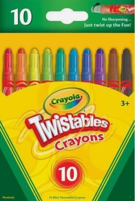 Cyo529715 Crayola Llc Mini Twistables Crayons Plastic - Assorted 10 Count