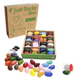 B014v5mk7k Crayon Rocks Just In A Box 32 Colors Tripod Grip Crayons Handwr