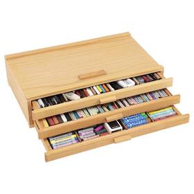 Creative Mark 709758106445 Pastel Storage Box 3 Drawer Wood With Foam Lin Inch .. Fast Ship