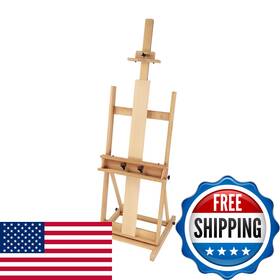 B0049v3coc Creative Mark Carolina Wooden H-frame Artist Studio Floor Easel - Lightweight