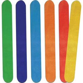Creativity Street 377602 Chenille Kraft Colored Wood Craft Sticks Jumbo 6 X 3/4 Assort