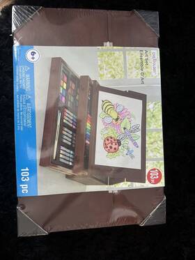 Creatology 191518701333 Art Set 103 Piece Case Easel Artist Kit Chalk Pencils Markers