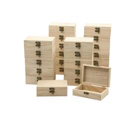Mjcg-072423-01-1 Cregugua 24-pack Small Wood Box For Crafts 6 Inch X4 X2 Unfinished Wooden Wi... Fast Ship