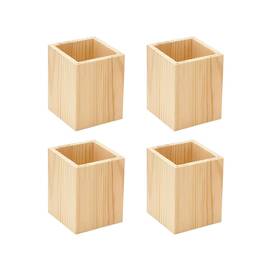 Mjcg-080822-01-1 Cregugua 6 Pack Wood Pen Hlolder Unfinished Wooden Pencil Holder For Homemade Diy Craf