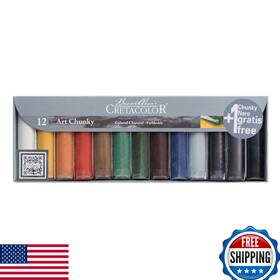 B001byprwk Cretacolor Art Chunky Set 12 Vibrant Colors - Sketch Color Mixed Media