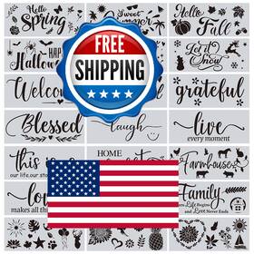 B095n29223 Czong 21 Pcs Letter Stencils For Painting Wood Canvas Reusable Laser Cut Alphabe