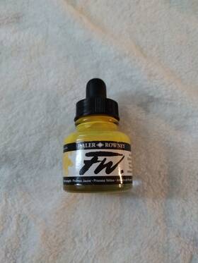 160029675 Daler-rowney Fw Acrylic Artists Ink 1 Oz Process Yellow