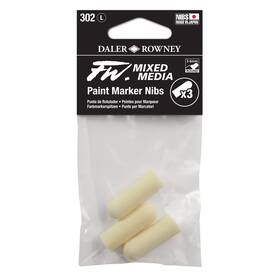 160323302 Daler Rowney Fw Mixed Media Paint Marker Nibs Pack Of 3 Large 3-6mm Round N