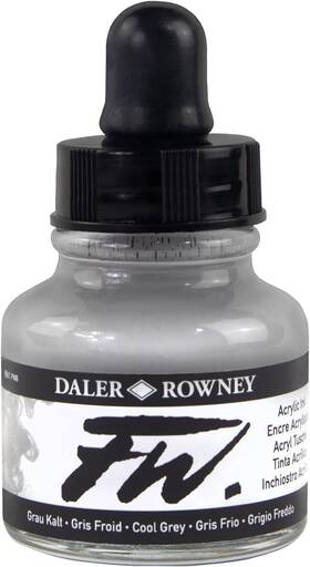 D160029053 Daler Rowney Daler-rowney Fw Acrylic Ink Bottle Cool Grey - Versatile Drawing
