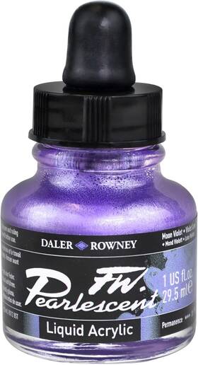 Dr603201116 Daler Rowney Daler-rowney Fw Pearlescent Acrylic Ink 1 Count Pack Of Moon Violet